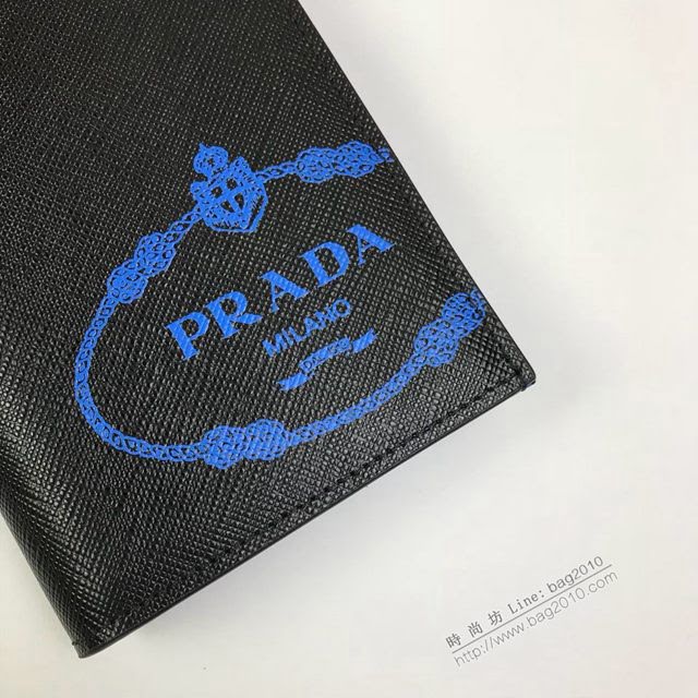 prada錢包 普拉達專櫃最新十字紋牛皮長夾 2MV836 PRADA男士西裝錢夾  pyd2117